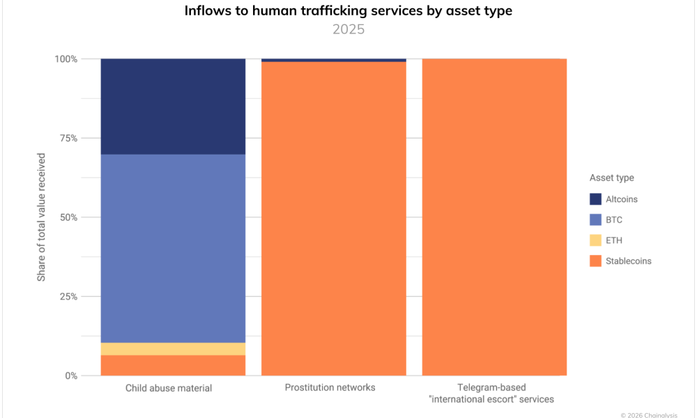Human Trafficking Service Inflows by Asset Type
