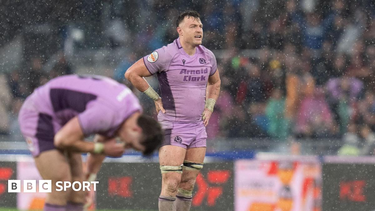 Scotland's Jack Dempsey looks dejected after Six Nations defeat by Italy