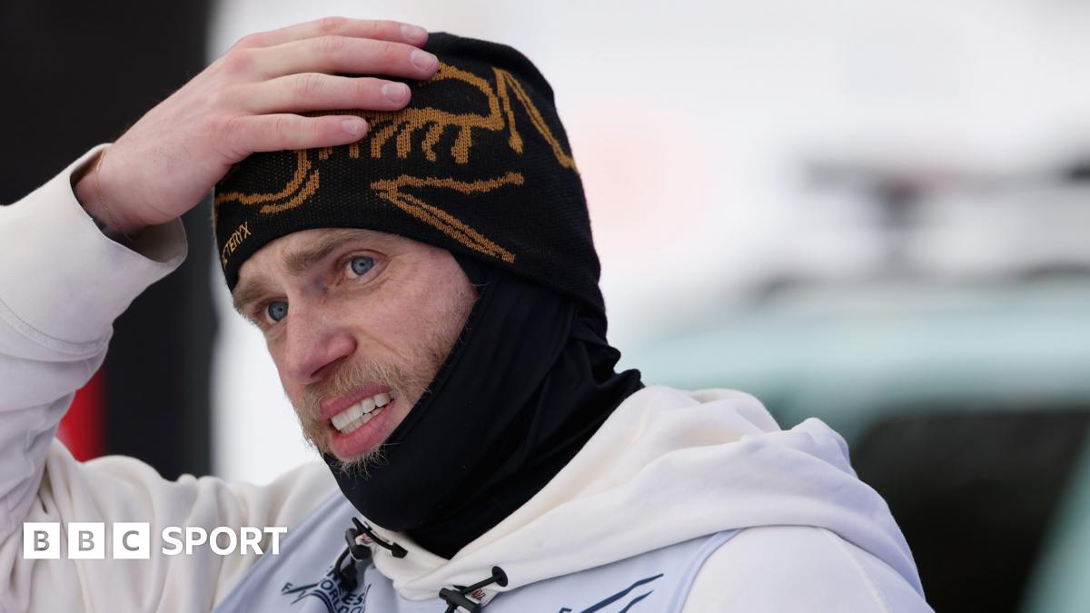 Gus Kenworthy of Great Britain looks on during training prior to competing in the men's freeski halfpipe final during the Toyota US Grand Prix 2025 at Copper Mountain