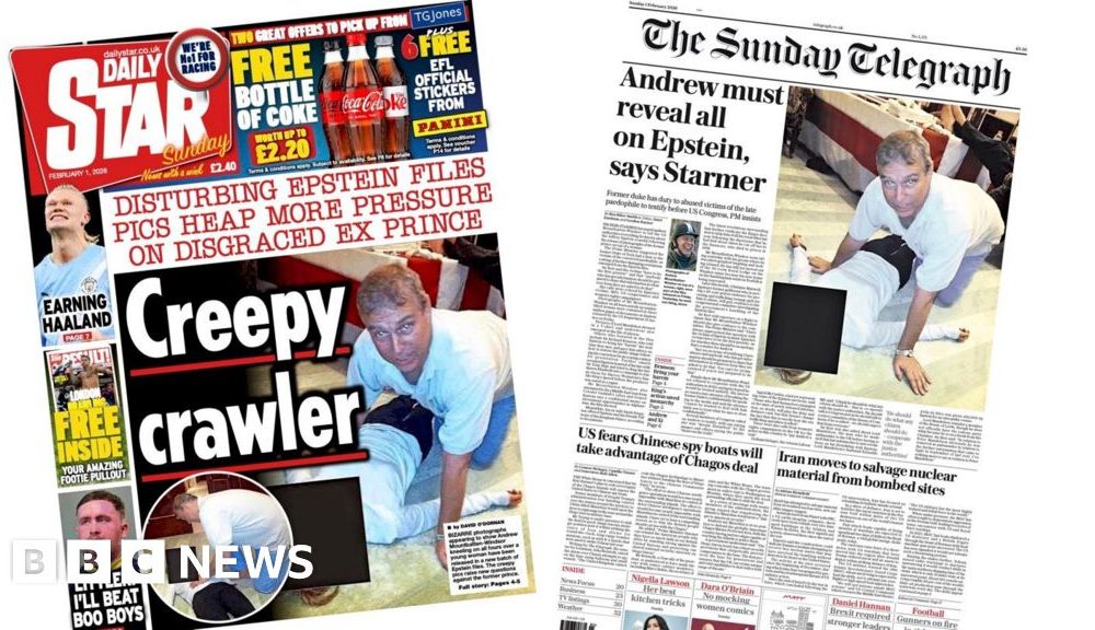 'Ex-duke's new Epstein disgrace' and 'Andrew must reveal all on Epstein'