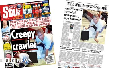 'Ex-duke's new Epstein disgrace' and 'Andrew must reveal all on Epstein'