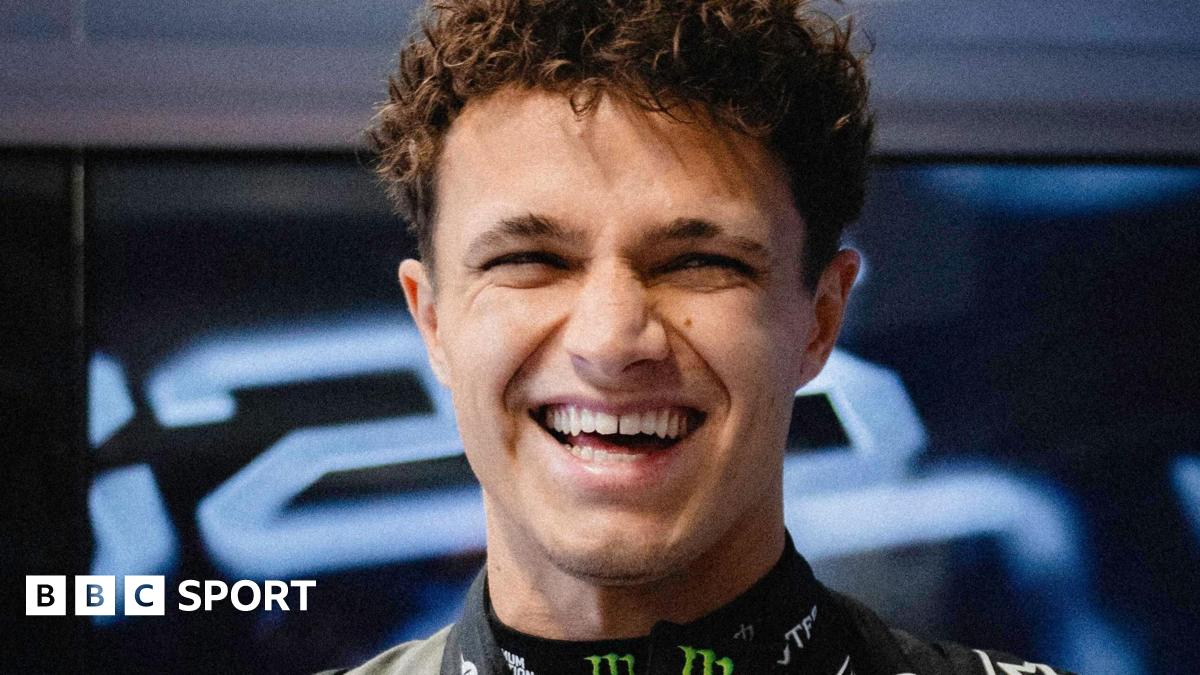 A smiling Lando Norris