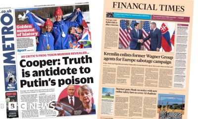 'Truth is antidote to Putin's poison' and 'Europe sabotage campaign'