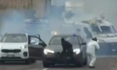 Armed gang posing as police blow up armoured vehicle in robbery attempt in Italy | World News