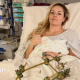 Lindsey Vonn in a hospital bed
