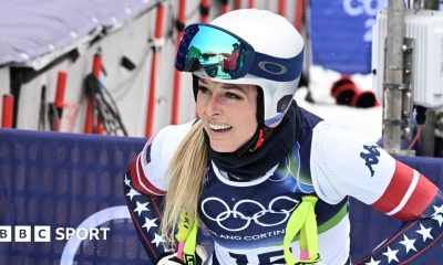 Lindsey Vonn after completing her second training run