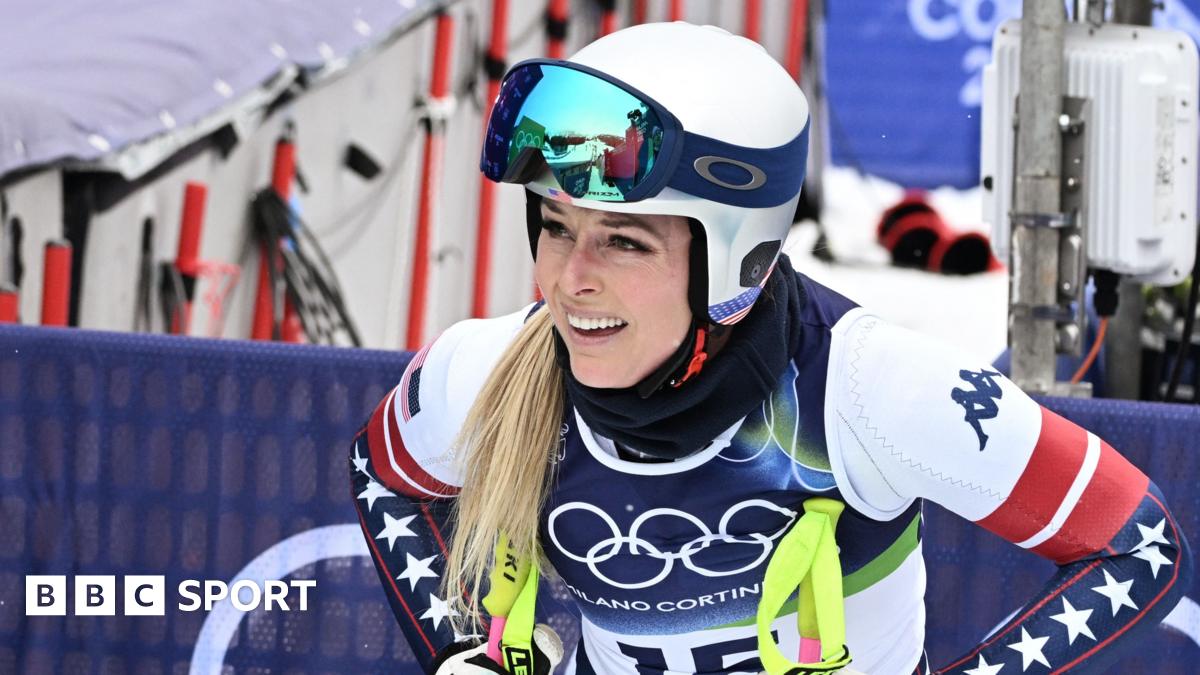 Lindsey Vonn after completing her second training run