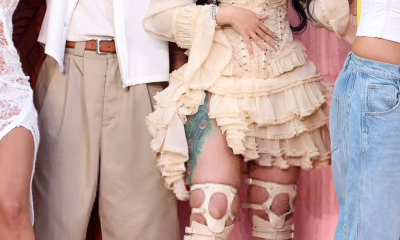 Cardi B Wore A Cream Zimmerman Off The Shoulder Corset Dres To The 2026 Super Bowl Halftime Show 2