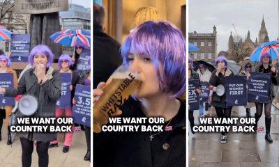 Far right women cosplay as AI child