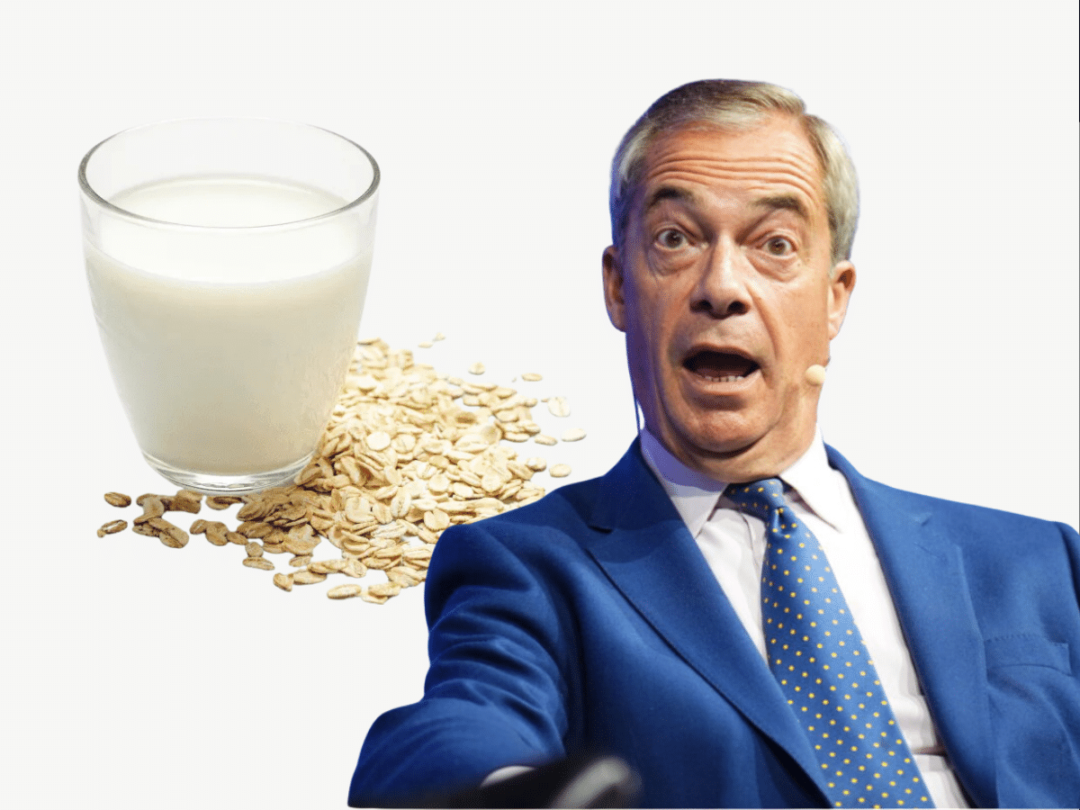 Farage is a snowflake crying about left-wing milk