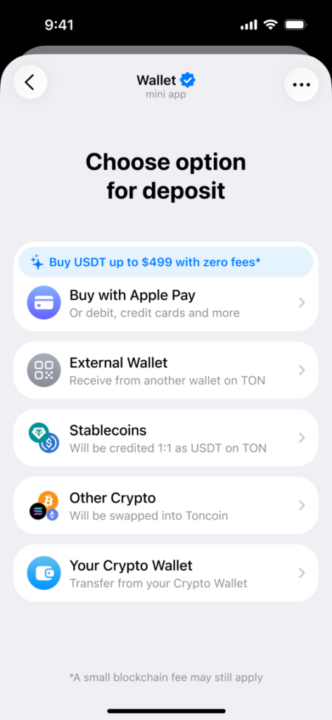 Wallet in Telegram Launches Cross Chain Deposits in Self Custodial TON Wallet