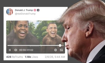 Trump goes full racist and depicts the Obamas as apes