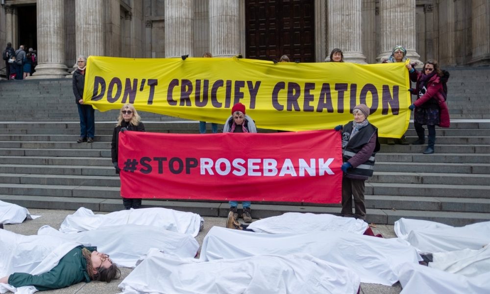 Christian protest at St Paul's demands an end to Rosebank oil field