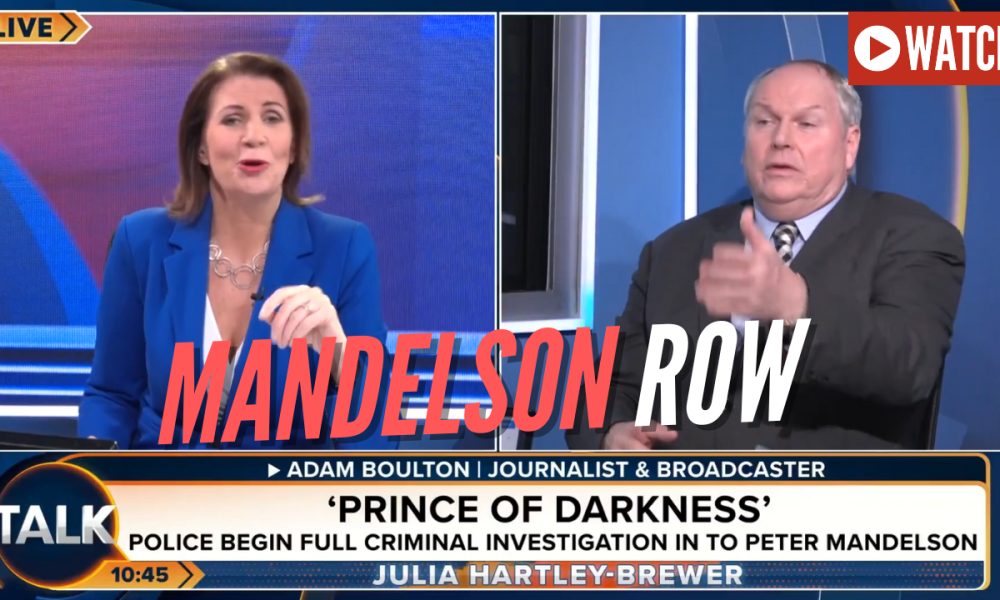 FURIOUS ROW: Adam Boulton vs. Julia Hartley-Brewer on Mandelson