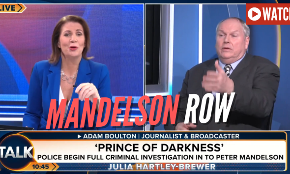 FURIOUS ROW: Adam Boulton vs. Julia Hartley-Brewer on Mandelson