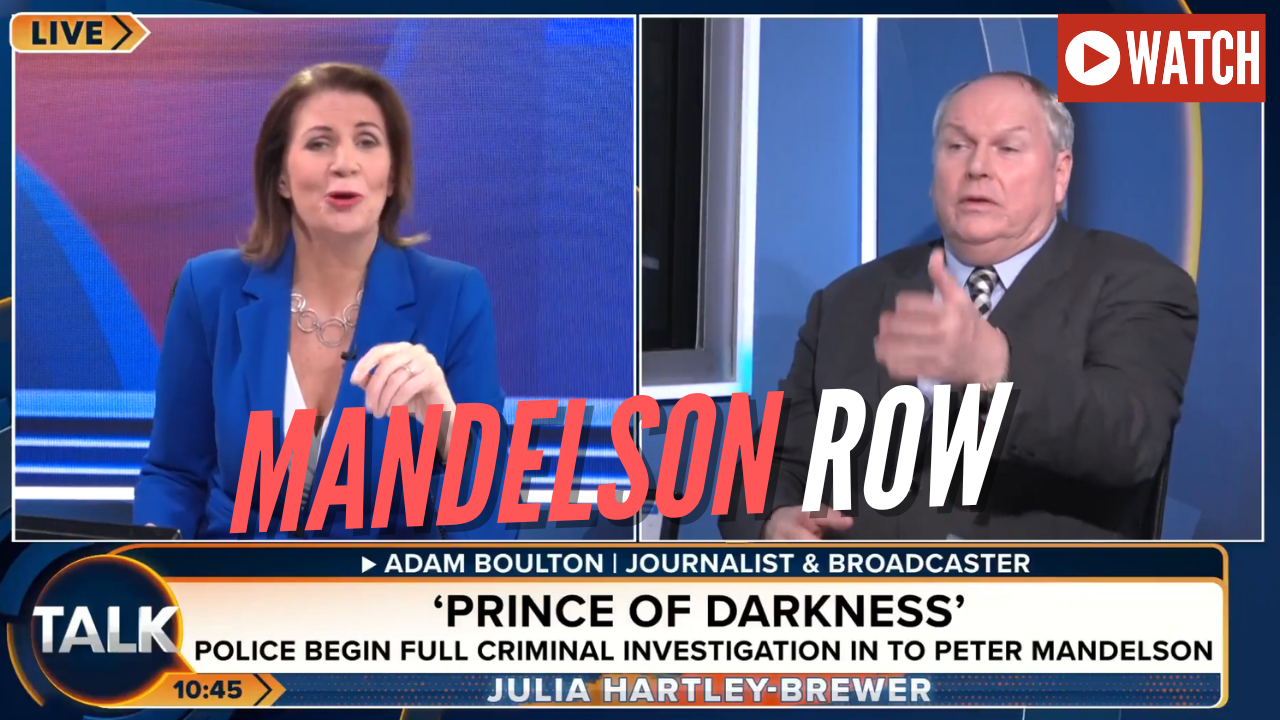 FURIOUS ROW: Adam Boulton vs. Julia Hartley-Brewer on Mandelson