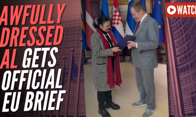 WATCH: EU Ambassador Gives Alastair Campbell ‘Official Folder’ to Help His Rejoin Project