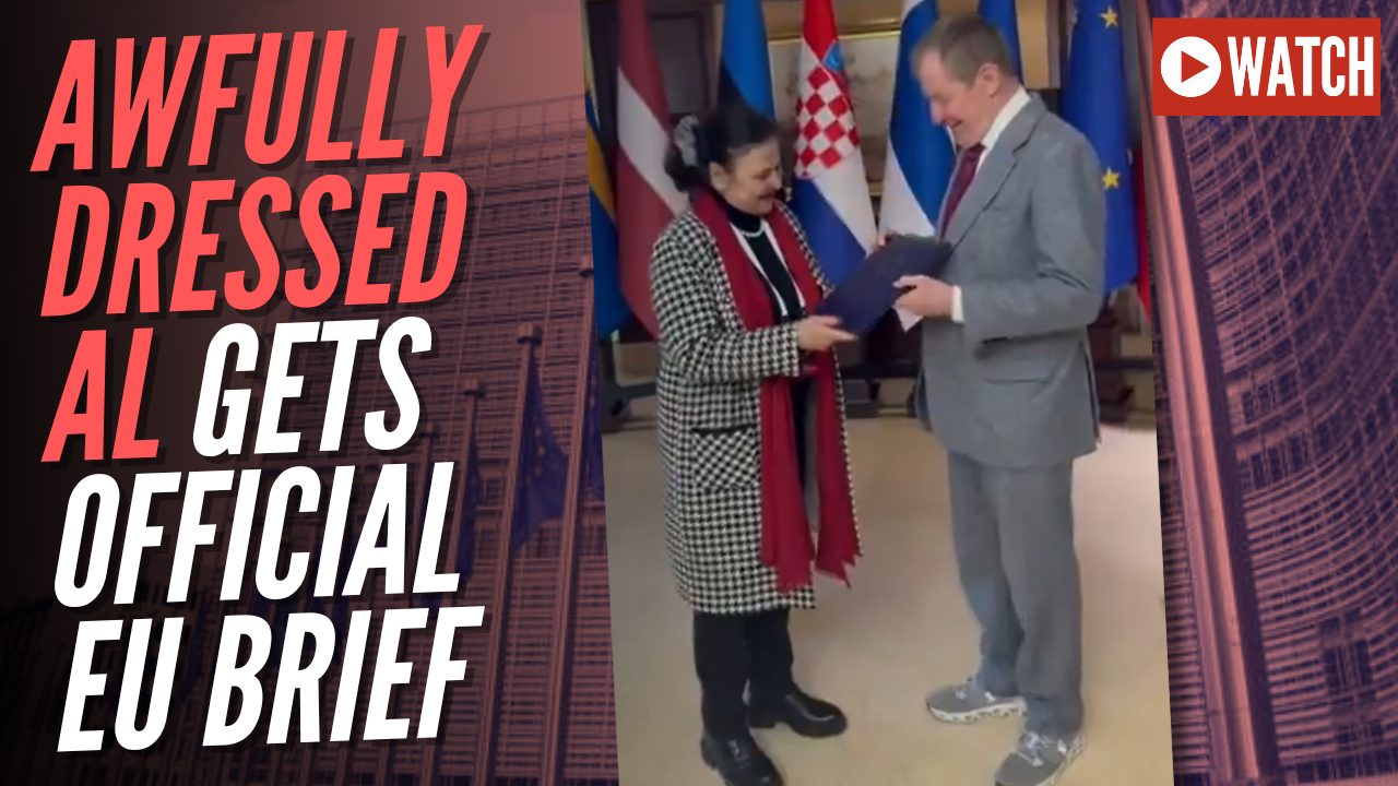 WATCH: EU Ambassador Gives Alastair Campbell ‘Official Folder’ to Help His Rejoin Project