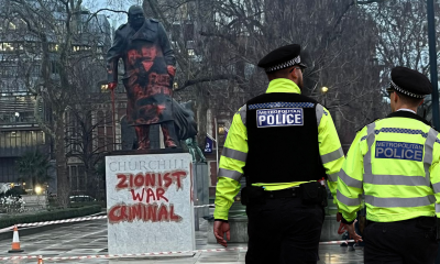 Man Arrested After Churchill Statue Defaced