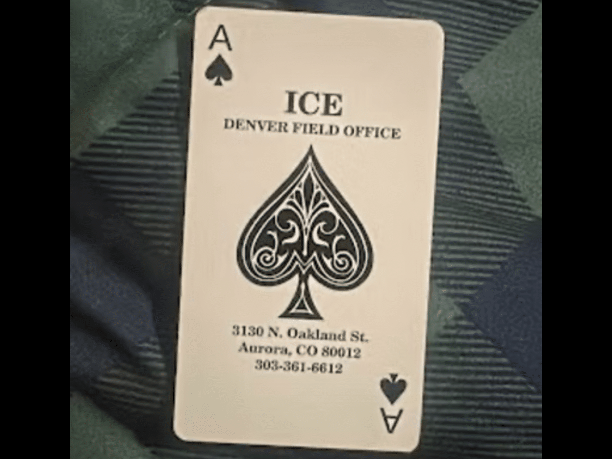 ICE leave imperial 'death cards' behind