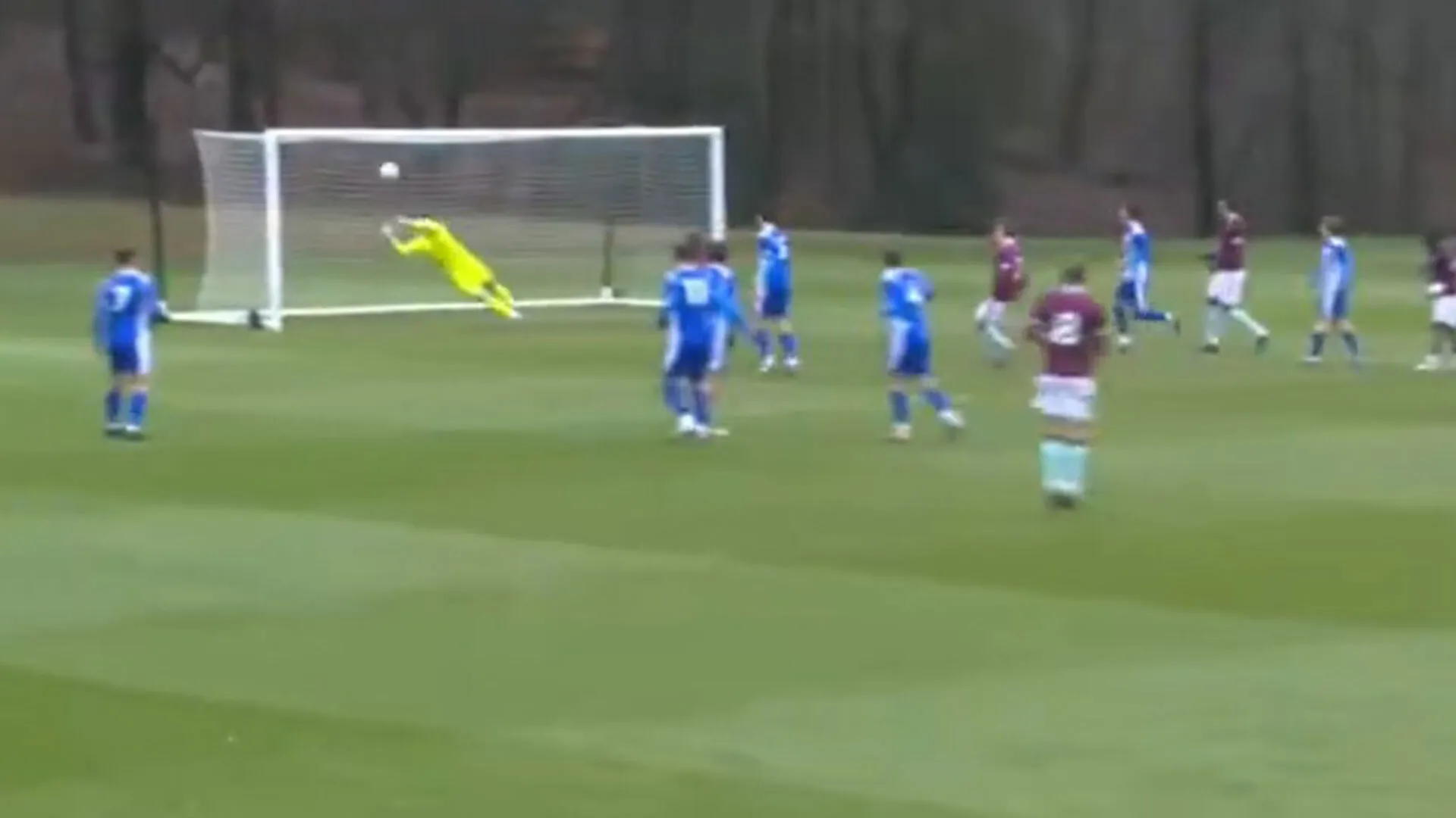 England star chasing Beckham's record scores stunning free-kick for U21s