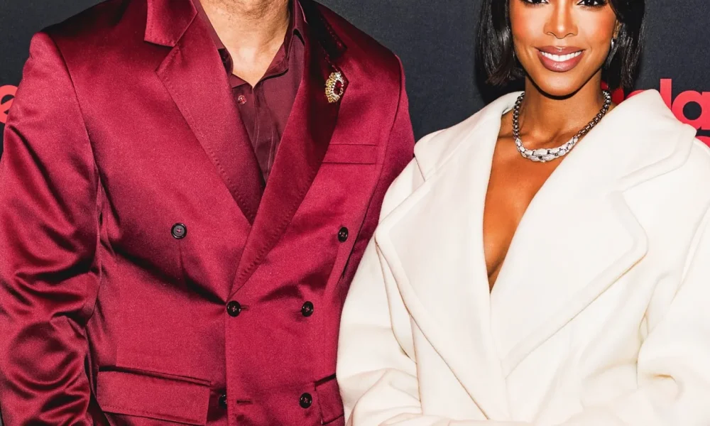 Kelly Rowland And Method Man Bring The Fashion For Relationship Goals Press Tour Courtside In A Fringed TTSWTRS Jacket Black And White Rowen Rose Stella McCartney And More