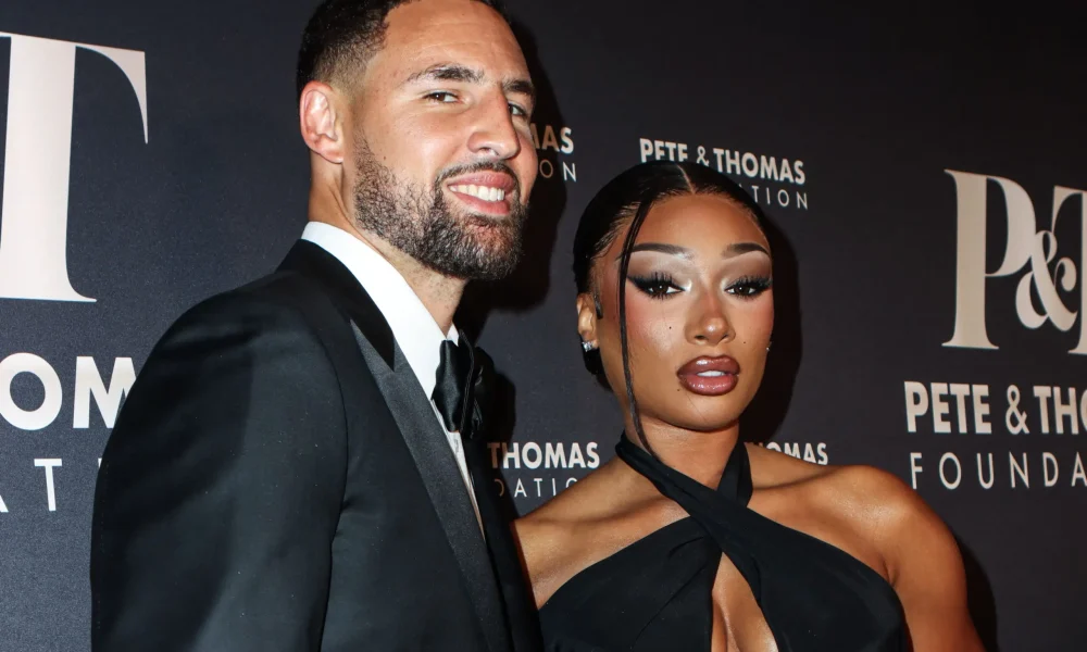 Klay Thompson and Megan Thee Stallion at Inaugural Megan Thee Stallion's Pete And Thomas Foundation Gala