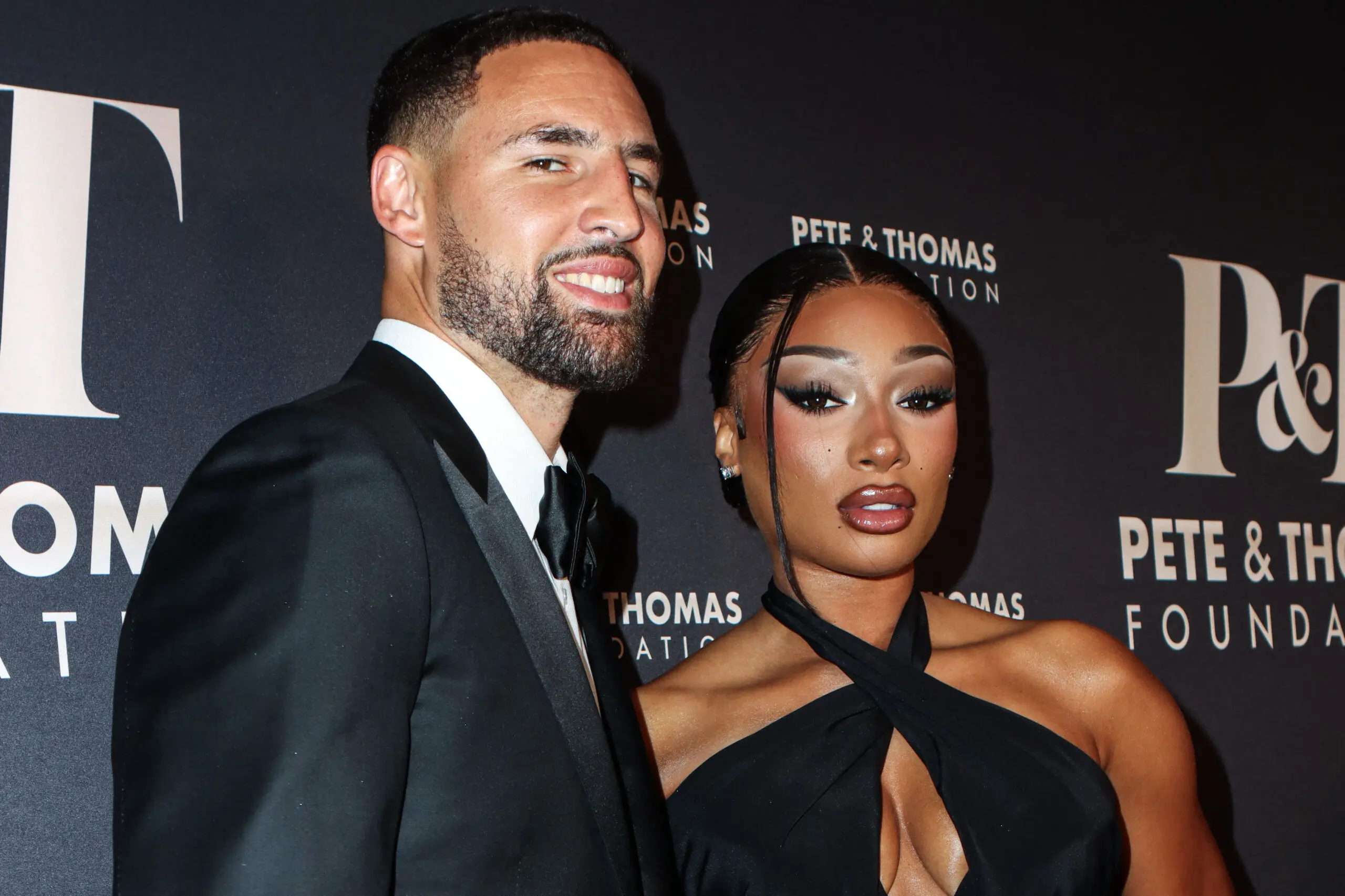Klay Thompson and Megan Thee Stallion at Inaugural Megan Thee Stallion's Pete And Thomas Foundation Gala