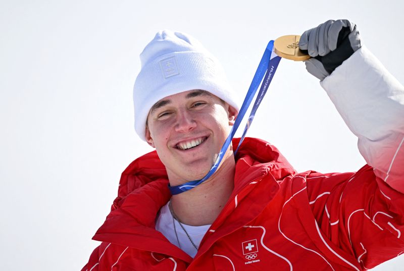 Olympics-Alpine skiing-Switzerland’s Von Allmen wins downhill gold