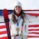 Olympics-Alpine skiing-Johnson wins downhill after big crash for teammate Vonn