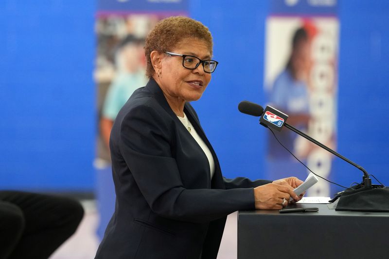 Olympics-LA Mayor Bass calls on LA28 chair Wasserman to resign