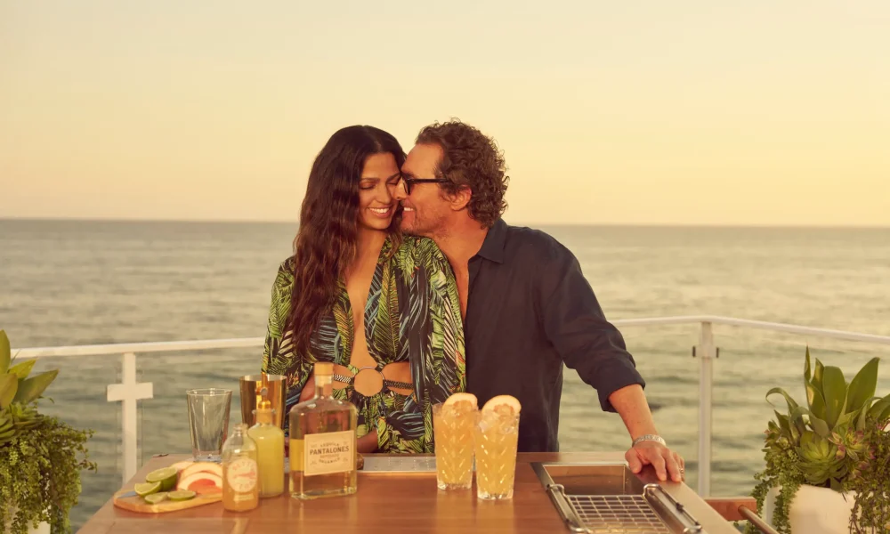Matthew McConaughey and Camila Alves celebrate their Pantalones Organic Tequila joining Princess Cruises Love Line Premium Liquors collection