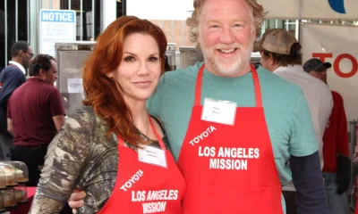 Melissa Gilbert and Timothy Busfield at Los Angeles Mission Christmas Eve For The Homeless