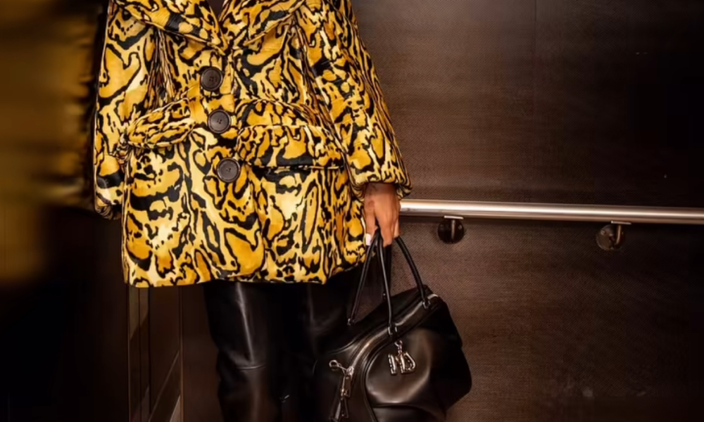 Monica Wore A Marc Jacobs Leapord Spring 2025 Look To The Brands NYFW Show 4