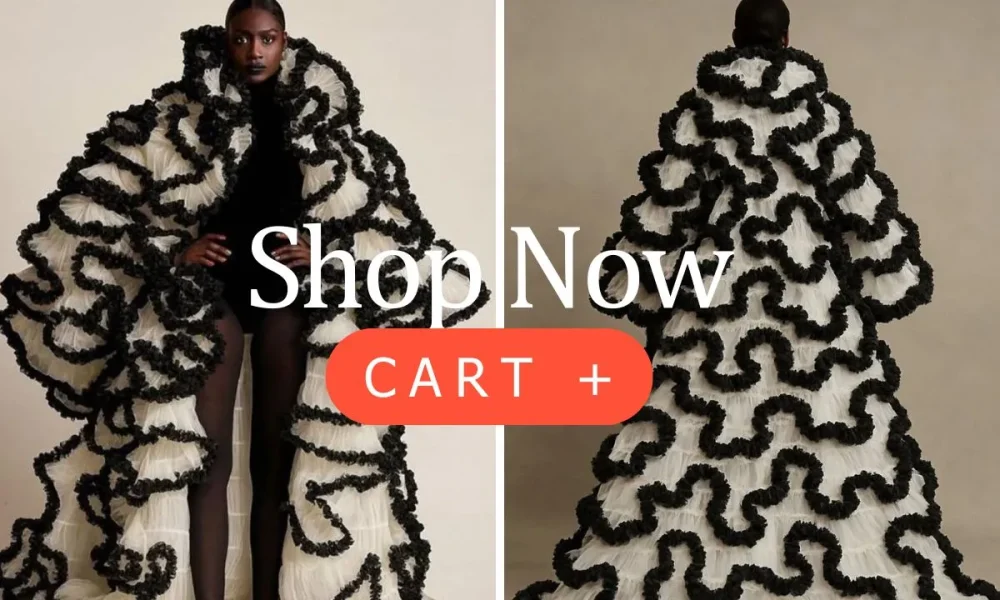 New Arrival At Fashion Bomb Daily Shop Shop This Black White Oyemwen Sculptural Coat Now Feat 1 1