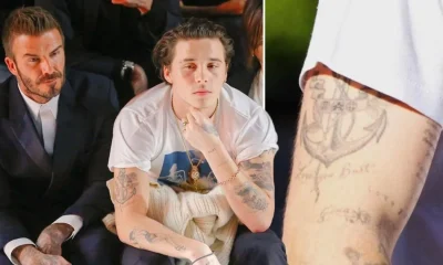 First look at Brooklyn Beckham’s ‘cutting’ cover-up of tattoo tribute to David
