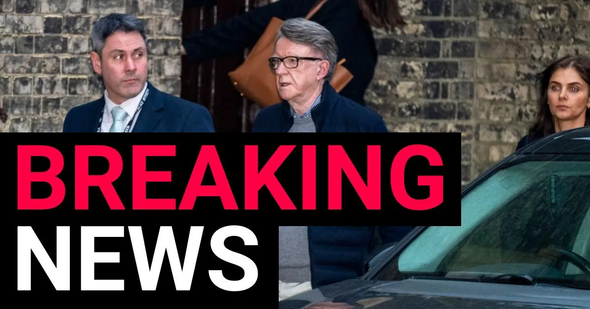 Peter Mandelson arrested on suspicion of misconduct in public office | News UK