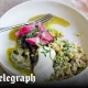 Rhubarb khoresh with cauliflower and yogurt