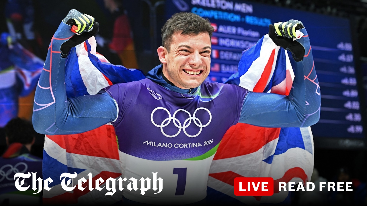 Matt Weston dominates skeleton to become GB’s first male gold medallist since 1984