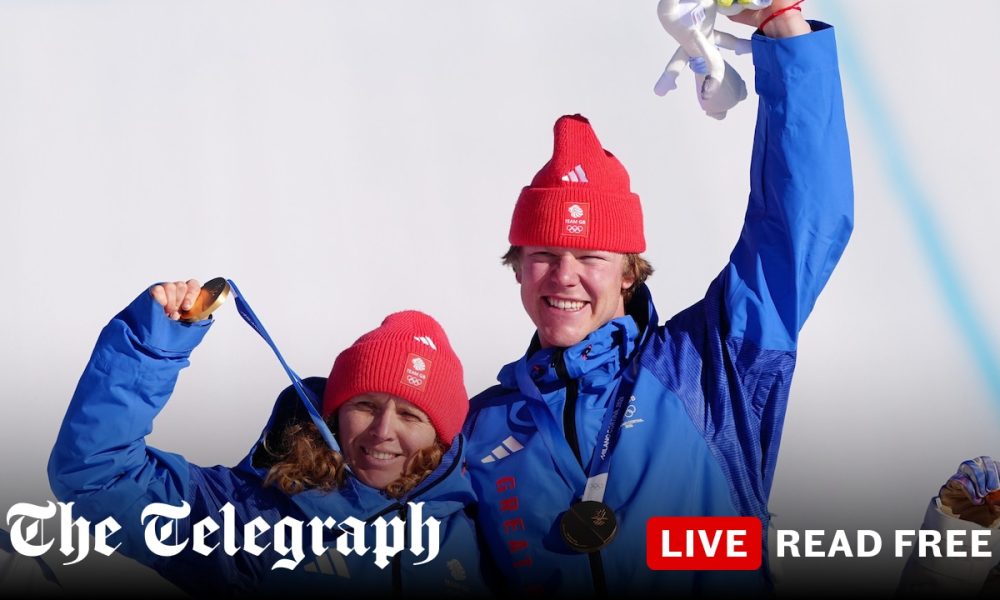 Night on the beers helps GB pair win historic gold in mixed snowboard cross