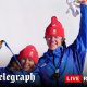 Night on the beers helps GB pair win historic gold in mixed snowboard cross