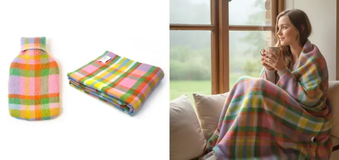 The Viral Tweedmill Textiles Rainbow Check Blanket is Here!
