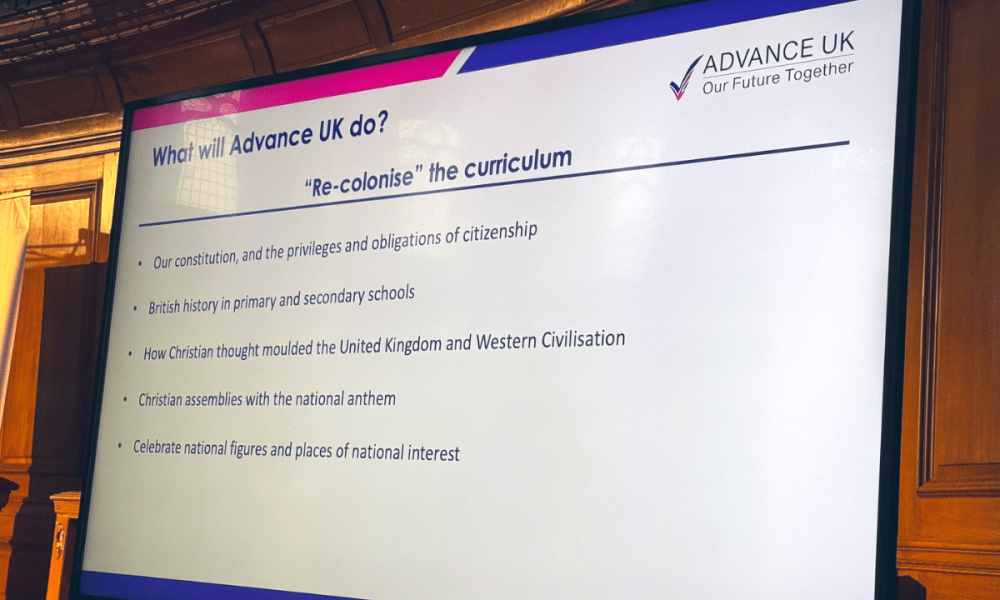Advance UK want to 're-colonise' the classroom