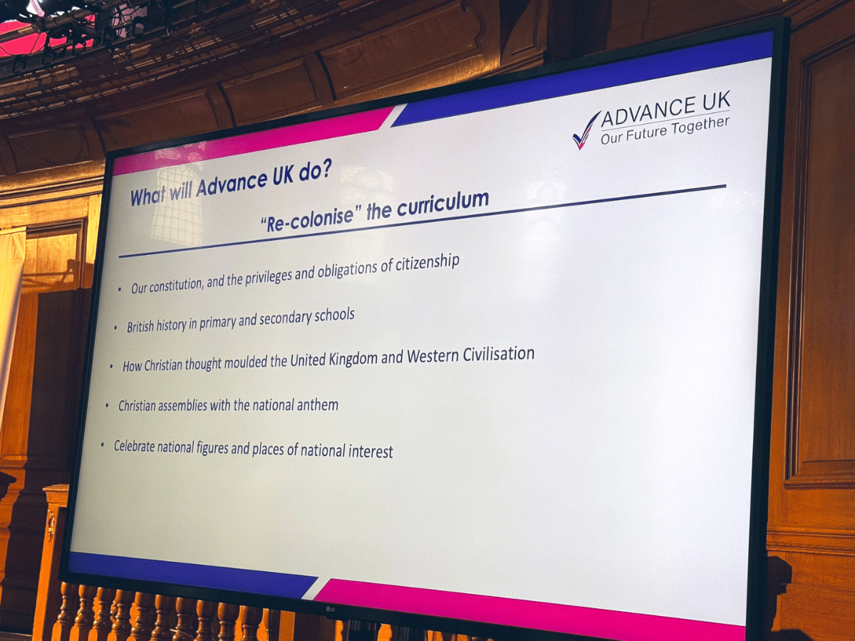 Advance UK want to 're-colonise' the classroom