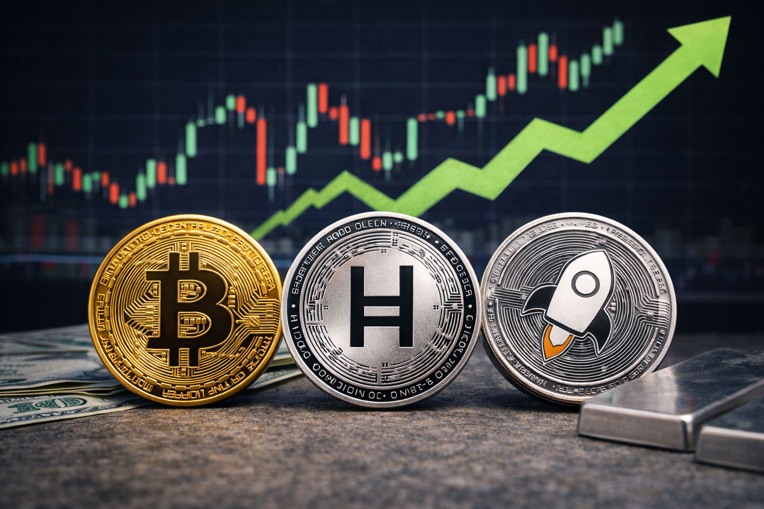 Hedera (HBAR) and Stellar (XLM) prices rose sharply as altcoins surged amid Bitcoin's rebound to $70,000 after crashing to $60,000