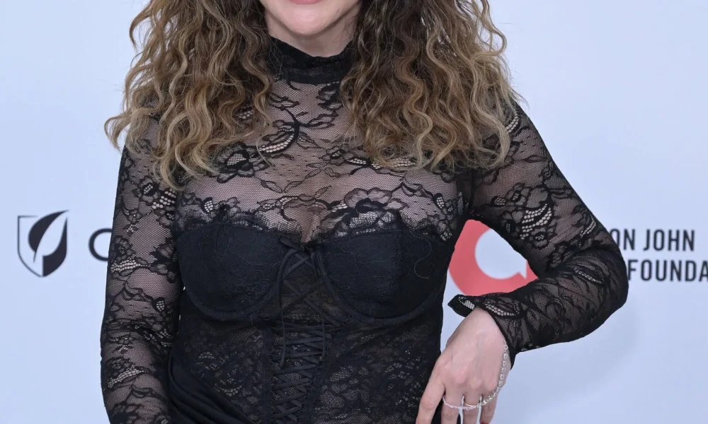 Alyssa Milano at 2025 Elton John AIDS Foundation Oscar Party