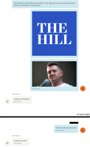 Tommy Robinson mentioned in Epstein scandal