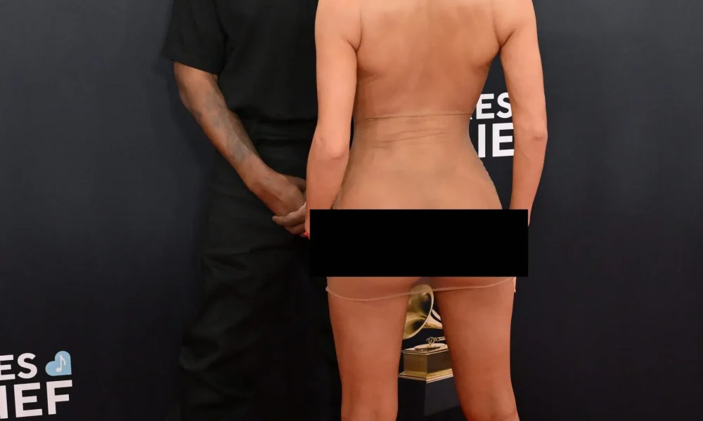 Kanye West and wife Bianca Censori on the 67th Annual Grammy Awards red carpet