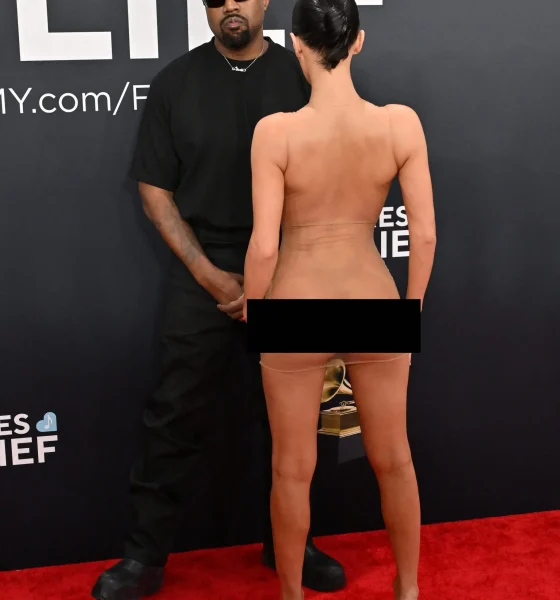 Kanye West and wife Bianca Censori on the 67th Annual Grammy Awards red carpet