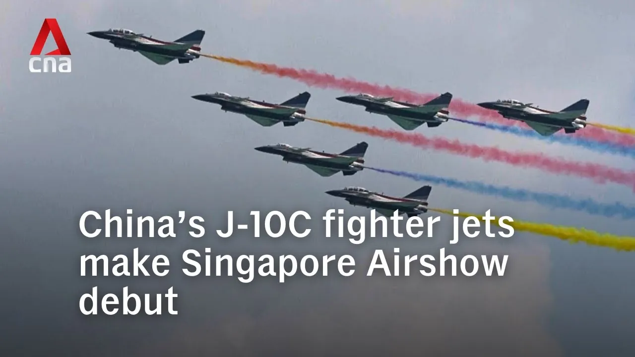 China's J-10C Fighter Jets Debut at Singapore Airshow